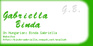 gabriella binda business card